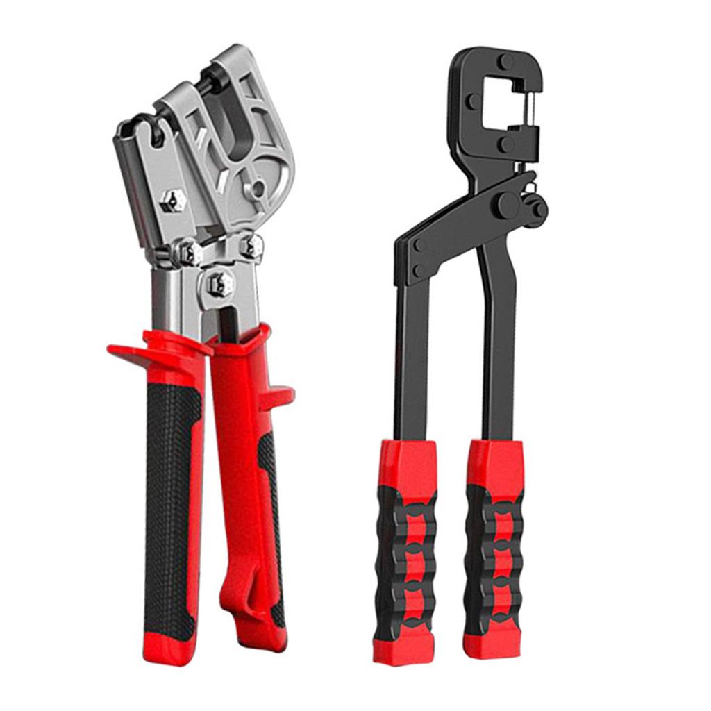 Handheld Metal Bolt Pliers Crimper Punch Lock Frame Fixing Fastening Hand Tool for Drywalls and Plasterboard Projects