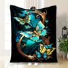 "Golden Butterfly Frame Wall Art Decor"Blanket Flannel Throw Blanket for Sofa, Bed, Travel, Camping, Office