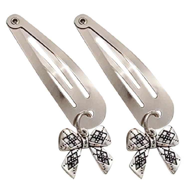 Simple Bowknot Hairclip for Girl Metal Hair Clip Side Pin Lady Hair Styling Tool 2000s Women Hairpin Hair Decoration