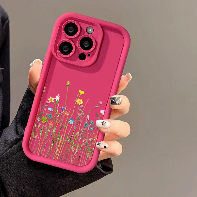 Colored flowers Apply to iPhone17ProMax mobile phone case 16 Apple 17 matte 14/15 Premium 13 factory