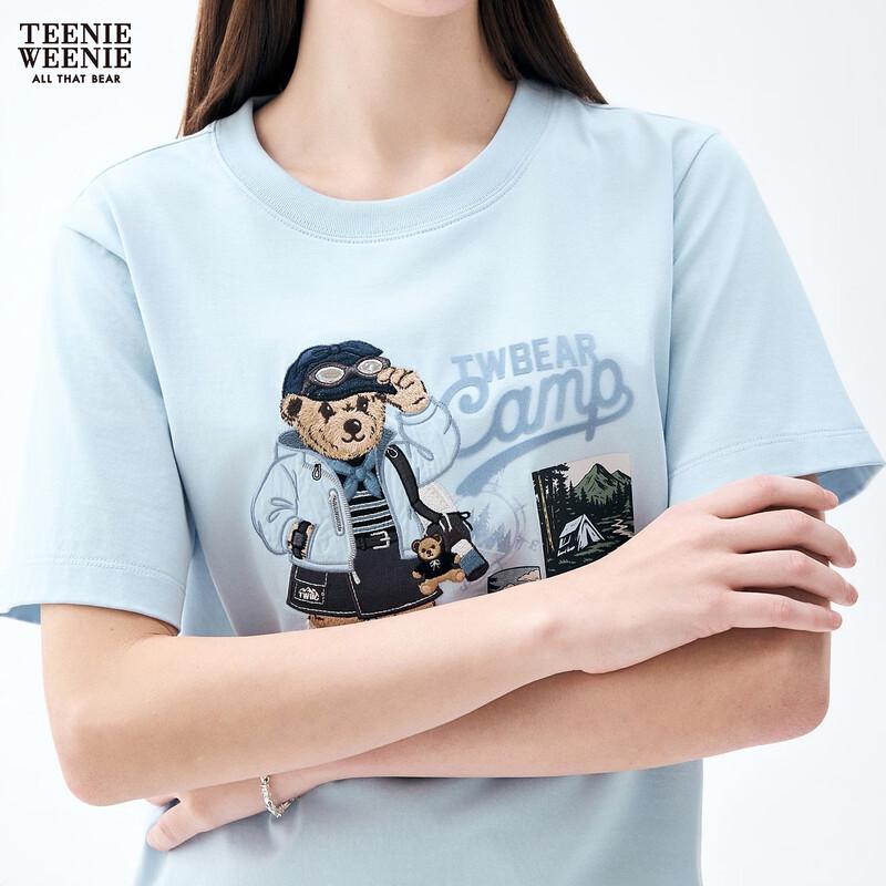 Teenie Weenie Bear Cartoon Letter Women's T-Shirt
