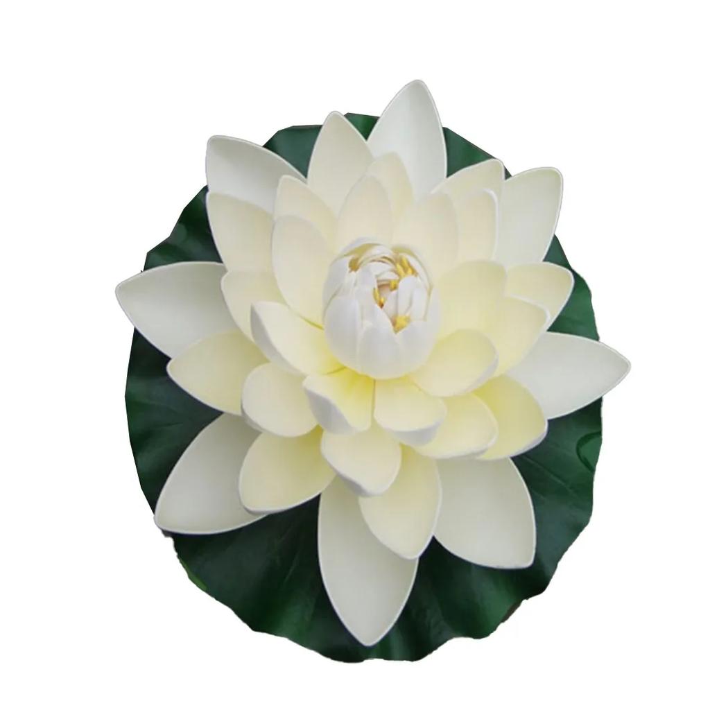 Artificial Floating Lily Pads Pond Flowers For Aquarium Decoration EVA Plastic Material Realistic Appearance Water Decoration