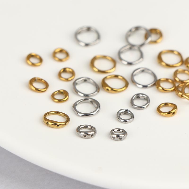 20Pcs Stainless Steel Clasps For Beading Supplies 5 6 8 Mm Necklace End Connectors Hooks Jewelry Bracelet Making