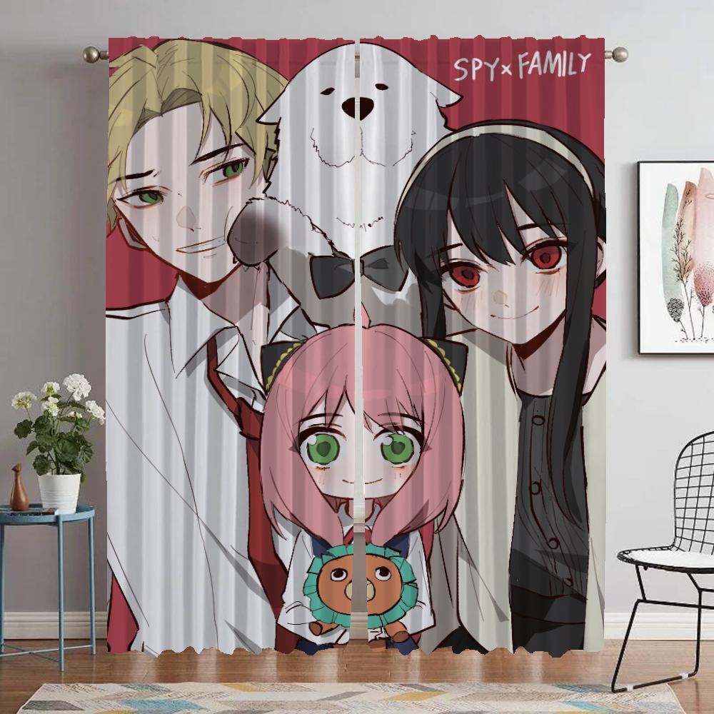 

Shades Spy X Family Window Curtain for Room 2 Panel Blackout Curtains Tulle for Bedroom Halloween Decoration Partition Living W50xH70cmx2pcs-CL