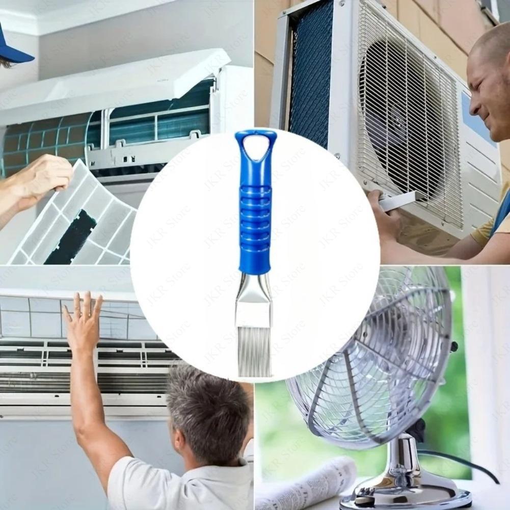 Reusable Air Conditioner Fin Comb Radiator Cleaning Brush Coil Straightener Tool for Apartment Dorm Hotel Bedroom Maintenance