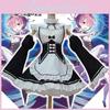 Exquisite Rezero Kara Hajimeru Lsekai Seikatsu Twins Ram/rem Maid Dress Cosplay Costume With Perfect Stitches