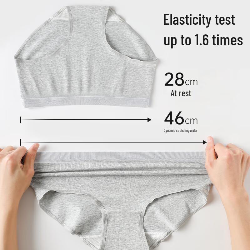 Langsha Women's Combed Cotton Antibacterial Seamless Sports Briefs 3-Pack