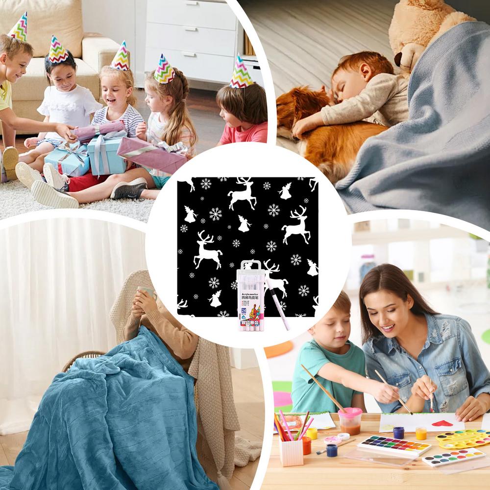 Gestalte deine eigene Decke für Erwachsene Waschbar Weihnachtsdekoration DIY Waschbare Decken für Kinder Jugendliche Erwachsene Bastelliebhaber Kunst