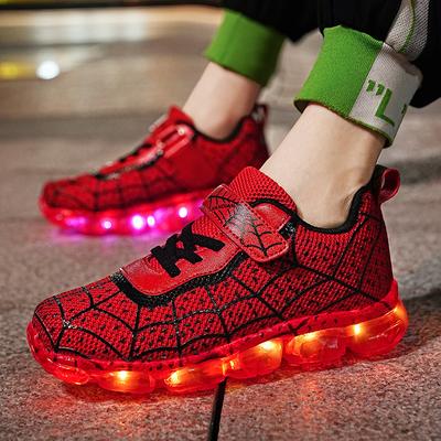 Zapatillas Luminosas Brillantes para Niños Niñas Patines Zapatos con Luz Nueva Moda Niños Niñas Carga USB Zapatos LED Niños Transpirables