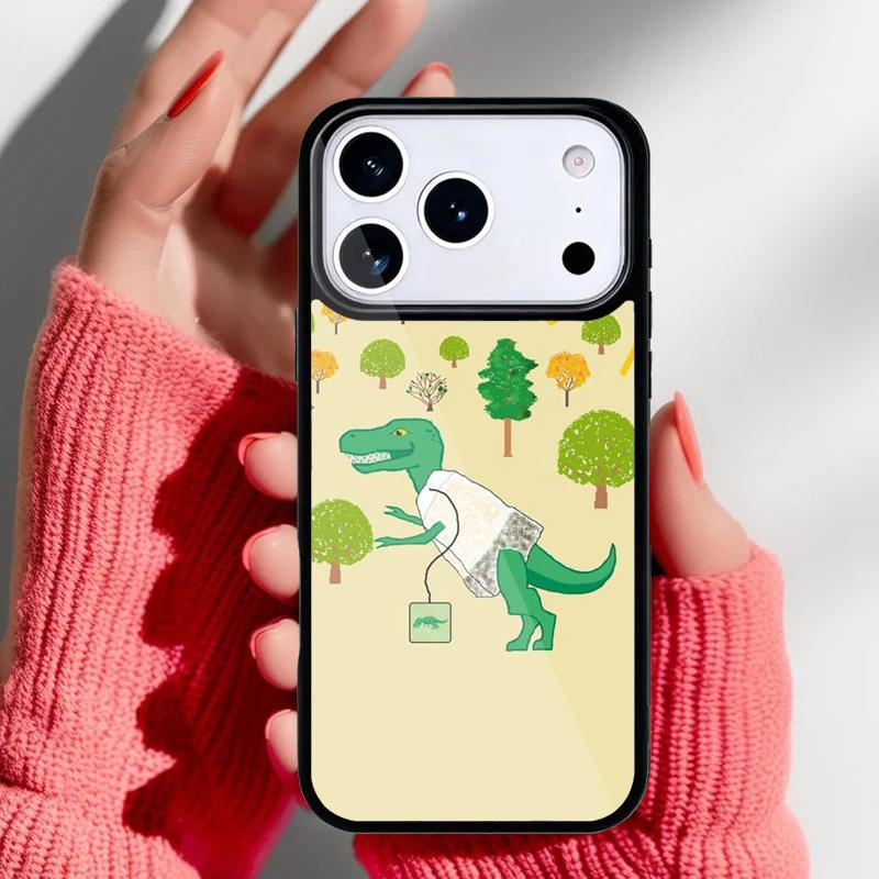 Cute Dinosaur Tea-Rex Phone Case for iPhone 17 16 15 14 13 Pro Max Back Cover for 12 11 Pro Coque