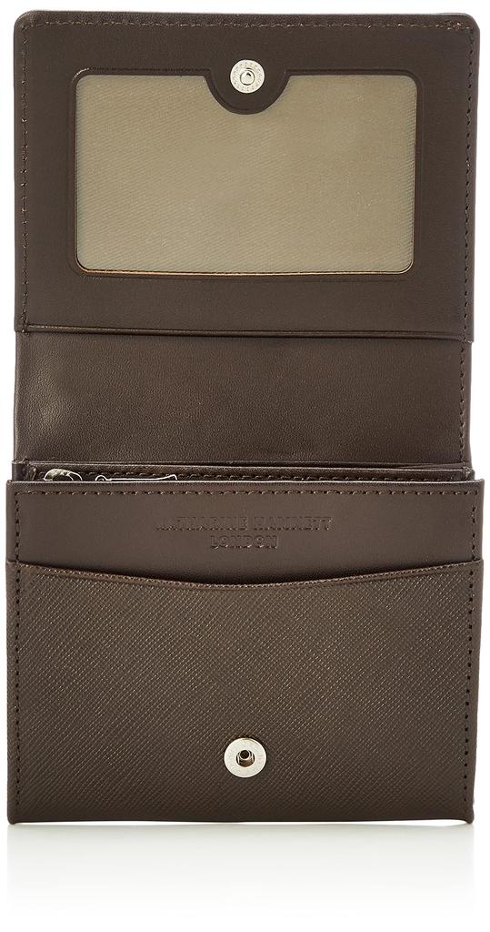 Katharine Hamnett London PRISM Bifold Wallet, Premium Japanese Cow Leather with Prism Embossing, Round Zipper, Bill Compartment, Key Ring, and