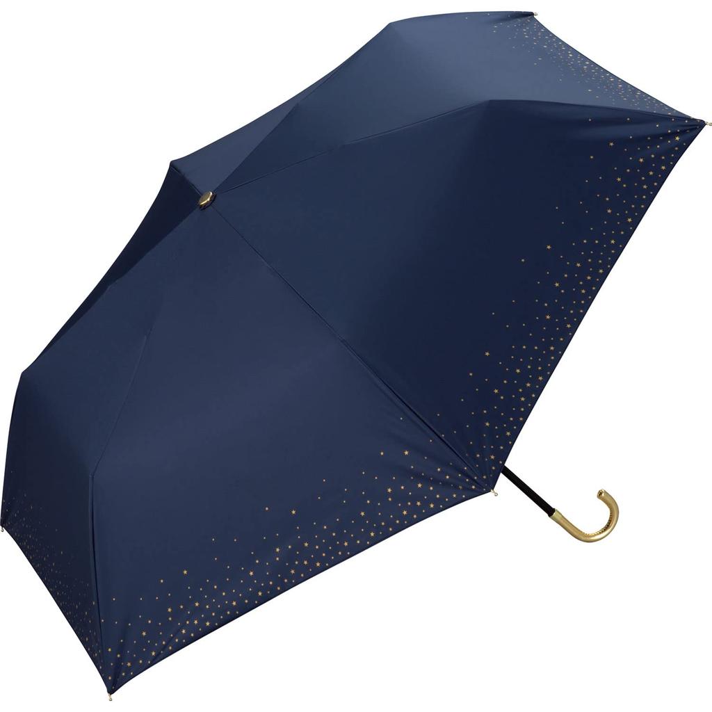 Folding Rimstar Mini Navy Blue Light UV UPF Suitable for Sun and Star Perfect for Commuting or Product Wpc. Parasol, Light-Shielding Umbrella, (100%