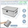 Nonwoven Lockable Storage Box Document Safe Portable Foldable Toy Clothes Organizer Container with Zipper Lid