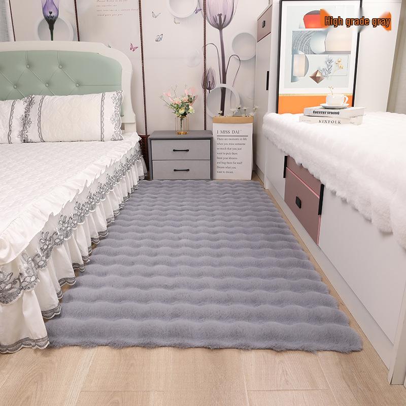 New Cream Plush Bubble Pile Rug - Bedroom, Bedside, Living Room, Bay Window, Sofa Cushion & Blanket Pad