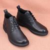 Men's leather shoes, genuine leather Martin boots, medium-top casual leather boots, autumn breathable winter velvet men's shoes