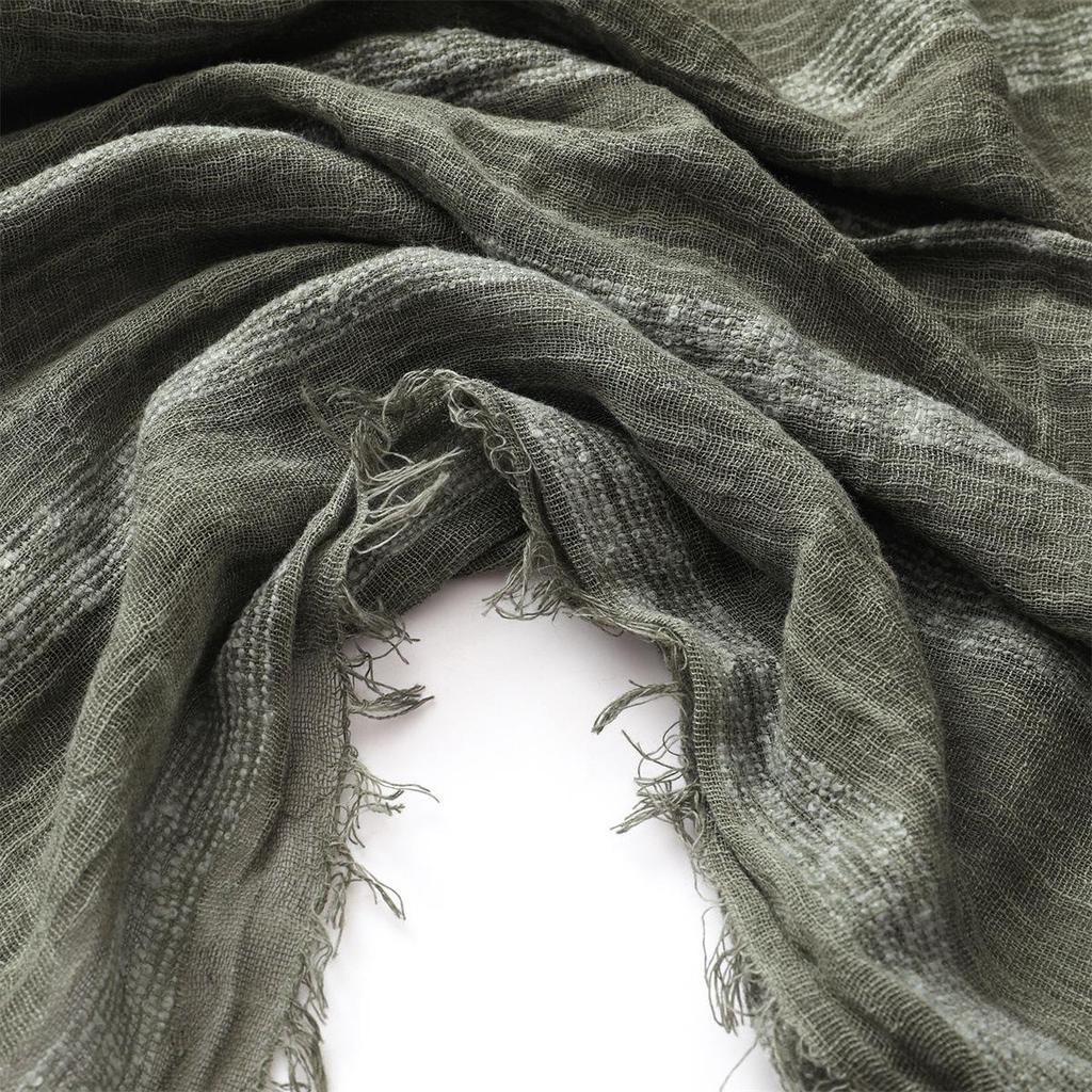 Artistic Retro Striped Cotton Linen Scarf - Japanese Korean Style, Four-Season Decorative Shawl, Easy To Match.
