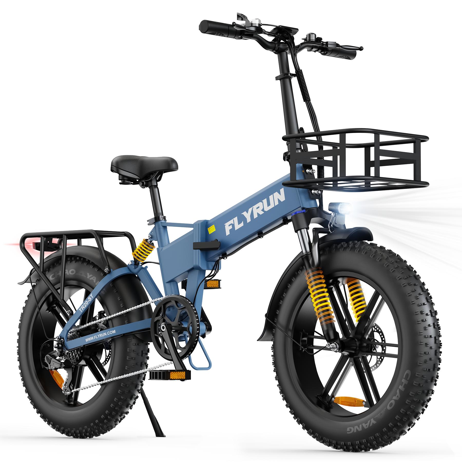 Flyrun F2009 faltbares Elektrofahrrad, 48V 13Ah Akku, NFC/App-Entsperrung blau