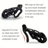 Inexpensive Male Chastity Cage Set 6 Sizes with Lock and 4 Rings Resin Lightweight Breathable Comfortable Design for Men