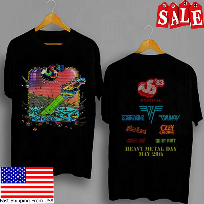 

New tshirt US festival 1983 california 83 glen helen park made US 2 sided Unisex T-Shirt S