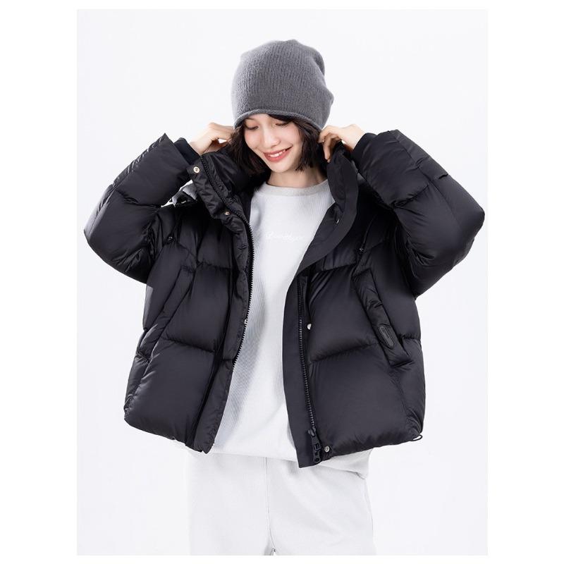 Winter down cotton-padded clothes women's new short hooded casual loose bread clothes cotton-padded jacket jacket
