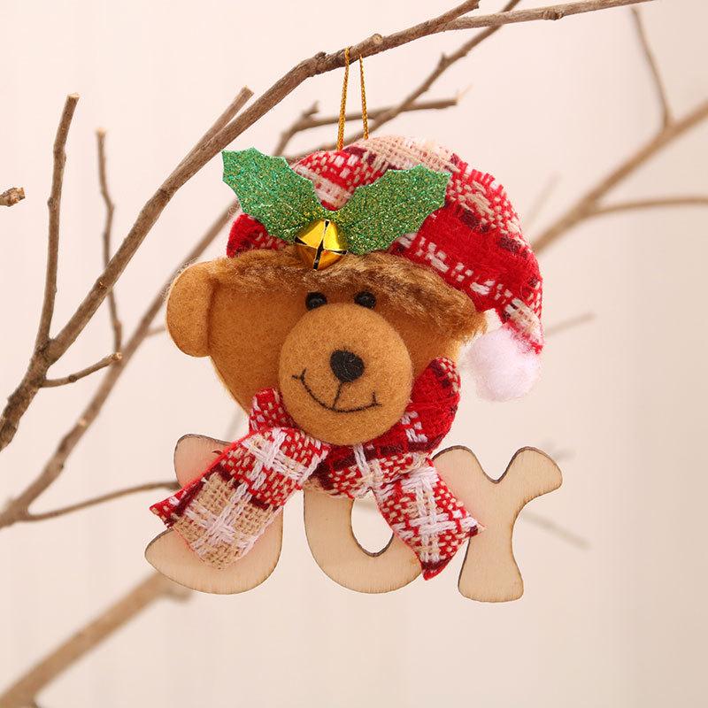 Christmas Wooden Letter Doll Small Pendant Christmas Tree Pendant Decoration Supplies Christmas Gifts