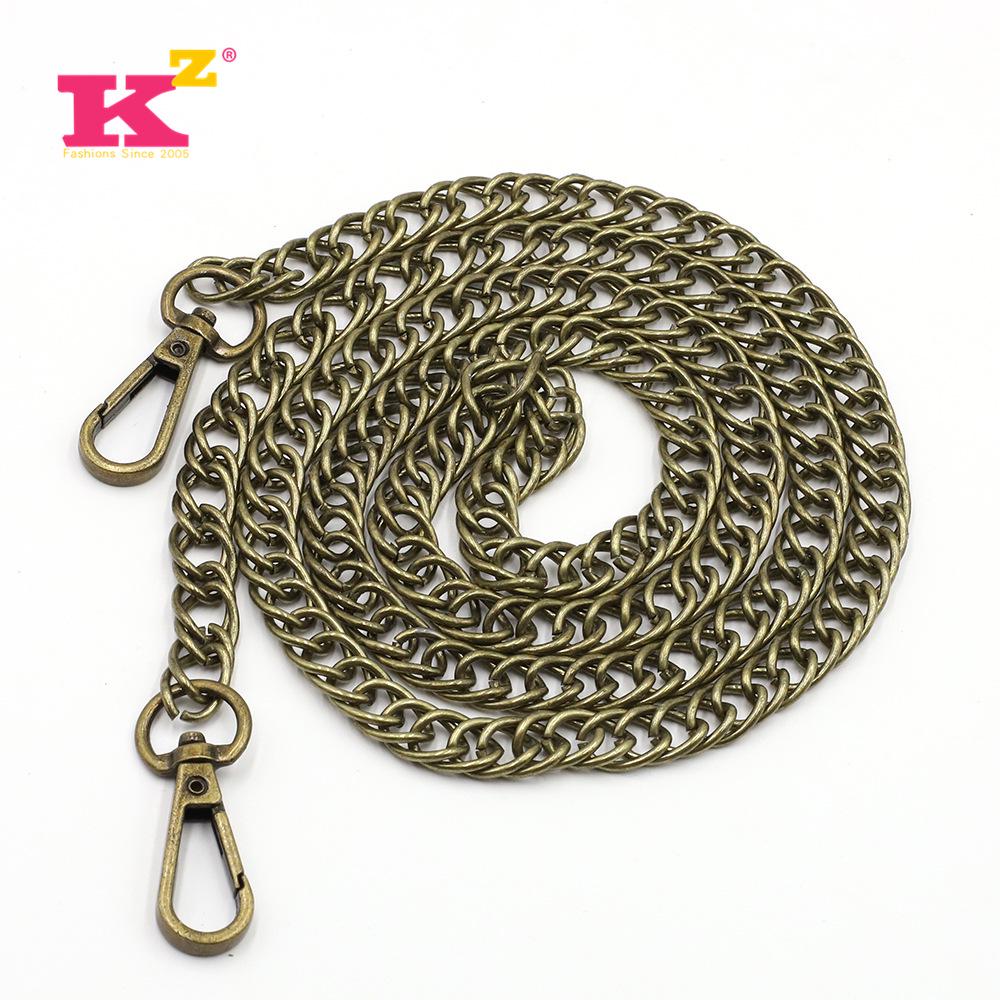 Umhängetaschengurt aus Metall mit Kette, 120 cm, für Schultertaschen und Gepäck