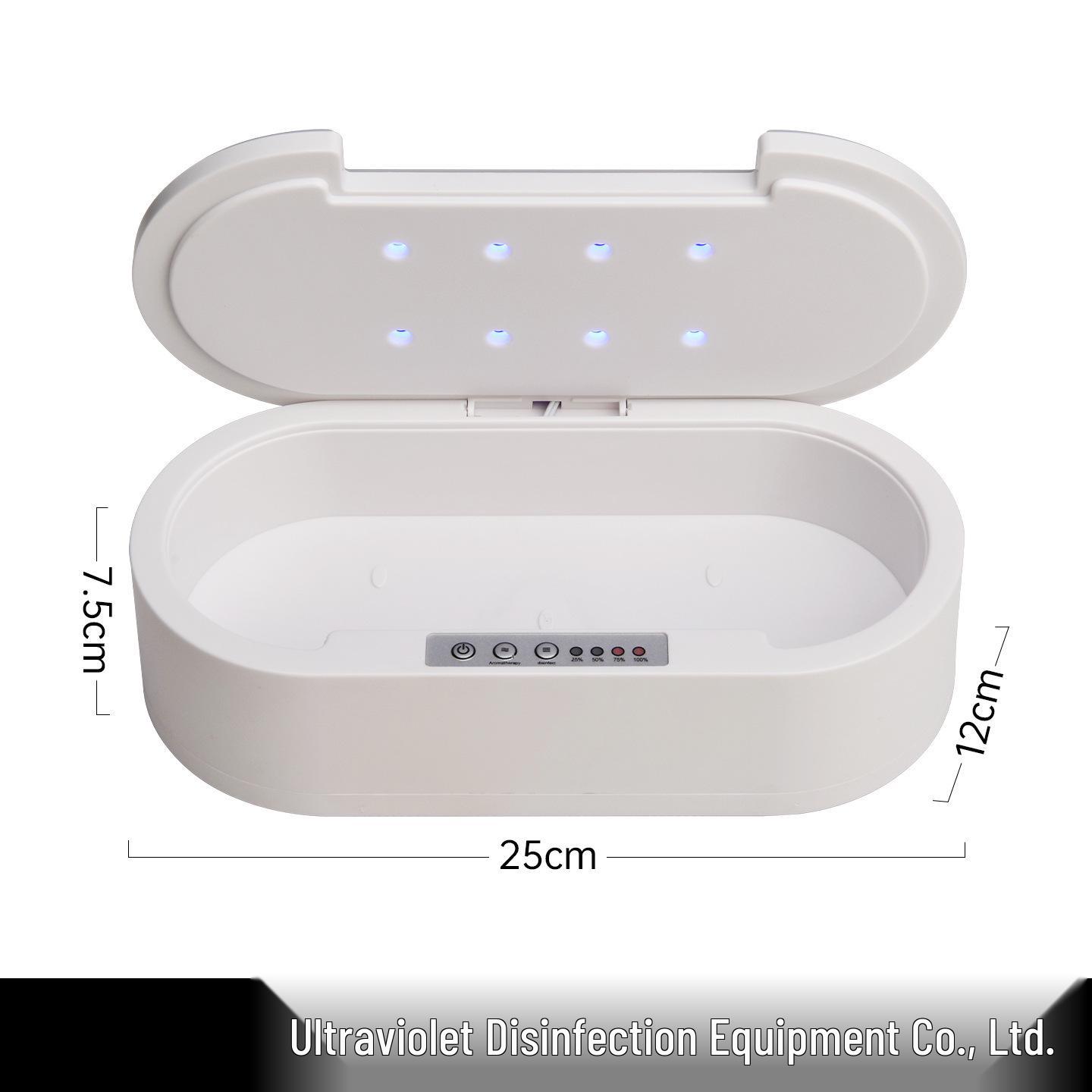 Перезаряжаемая УФ-стерилизационная коробка для маникюрных и тату-инструментов со стальным пушером и кусачками для кутикулы