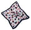 50x50cm Floral Print Satin Silk Scarf 100% Polyester Multifunctional Square Neck Scarves for Women