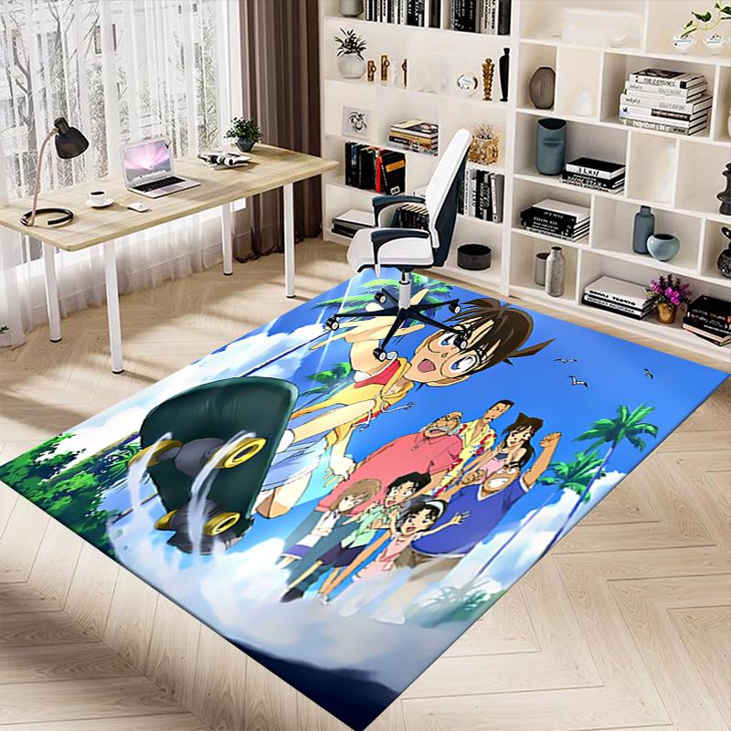 1pc Detective Conan Mystery Carpet for Playroom Bedroom Living Room Sofa Home Decor,kids Game Area Rug Non-slip Floor Mat Y72324