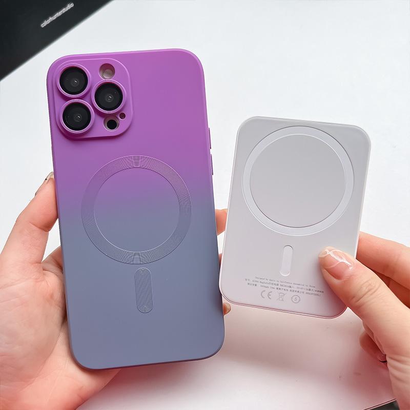 Comes With Lens Film Gradient Color Phone Case For IPhone 17 16 15 14 13 12 Pro Max 11 Silicone Shockproof Back Cover