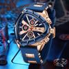LIGE Sport Dreieck Herrenuhren Leuchtzeiger Mode Gummiarmband Militärische Unregelmäßige Quarz-Armbanduhr Wasserdichte Uhr