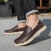 Mocassins d'été pour hommes 2026: Chaussures de conduite souples en cuir de vachette avec semelle souple
