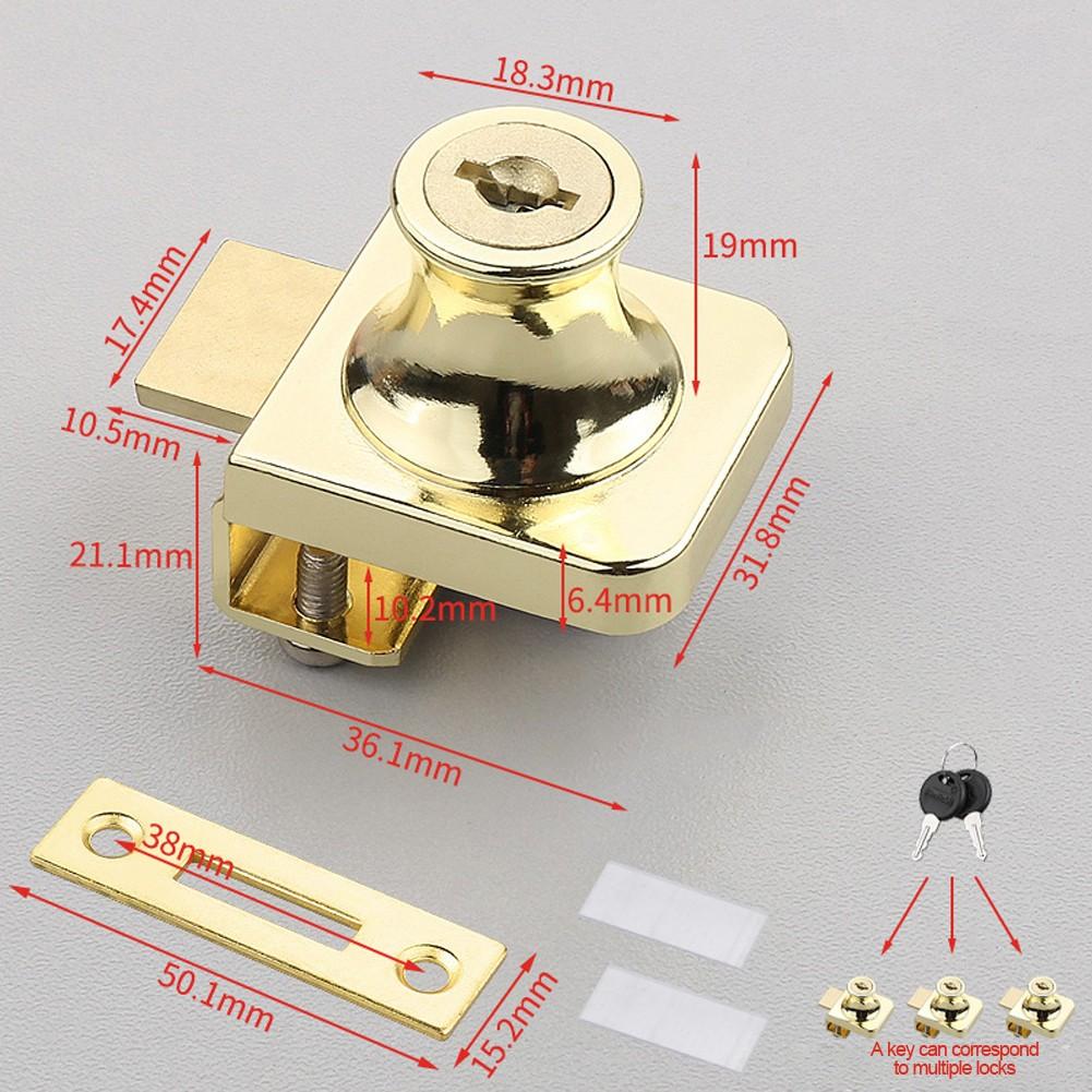 Gold Display Case Wine Cellar Glass Door Lock Latch