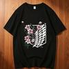 Attack On Titan Cotton Teen Classic Aesthetic Korean Clothes Breathable T Shirt 2000s Pastel Grunge Graphic Hip Hop Colorful