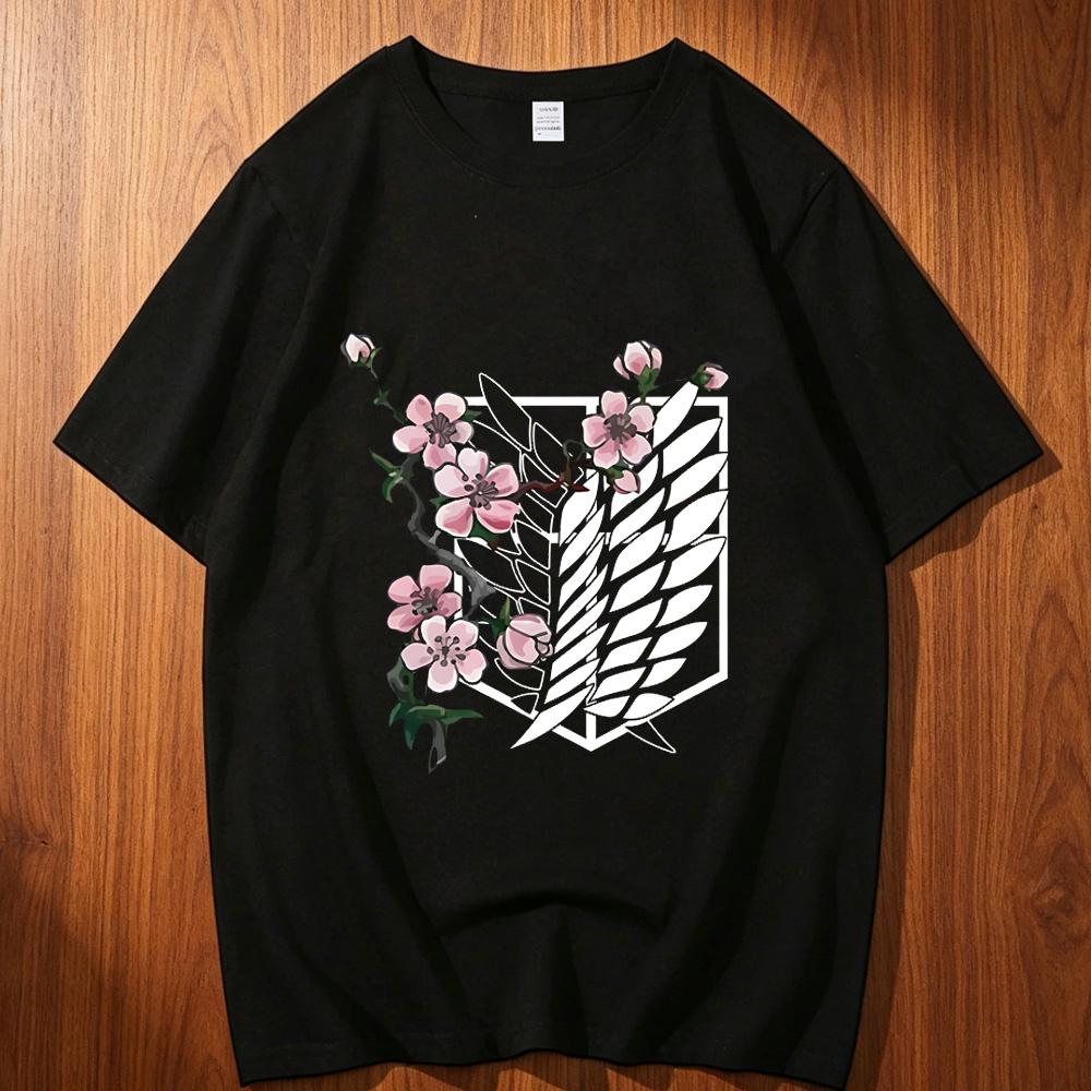 Attack On Titan Cotton Teen Classic Aesthetic Korean Clothes Breathable T Shirt 2000s Pastel Grunge Graphic Hip Hop Colorful