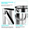 2025+ Ice Bucket with Lid Strainer Tong,2QT Double Walled Insulated Ice Bucket Container, for Chilling Beer Cocktail Parties