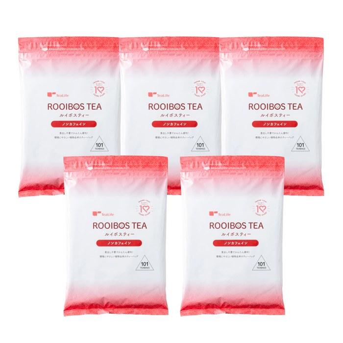 TeaLife Rooibos Tea 101 Count x 5 Bags (Caffeine-Free Tea Bags)