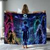Bluelock Print Flannel Blanket High Quality Warm Comfortable Cover for All Seasons Perfect for Gifts Home Decor