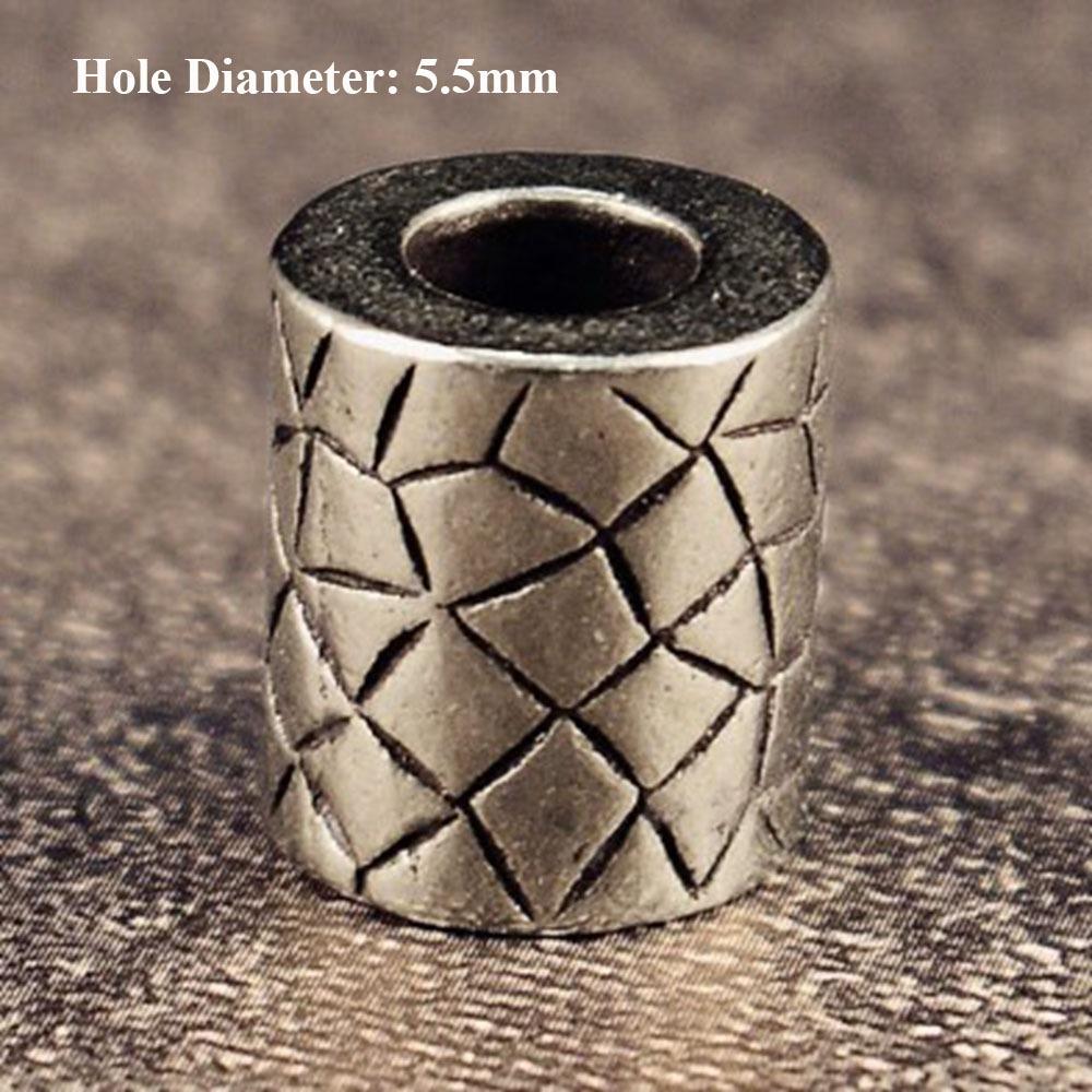 Charms Cylindrical Ring Retro Bead Handmade Paracord Bead  EDC Outdoor Tool