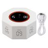 Octagonal Pomodoro Timer, Desk Productivity Cube Timer Custom Pomodoro Mute, Timer Cube with G-Sensor for Task Work Study Kitchen 1 3 5 15 30 60 90 Mi