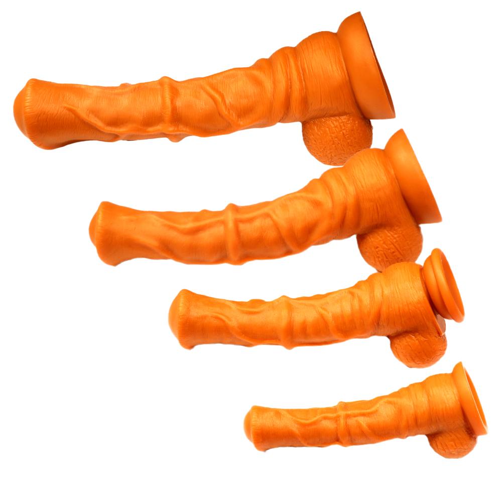 VaHppy Dildo extra large 2090g 37*8cm Masturbazione del pene per le donne Gay a forma di fallo Cavallo Pene Silicone liquido dorato Ventosa di potenza