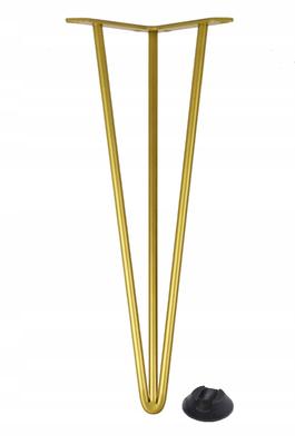 Metallbein für einen Flash-Tisch (3 Stangen) 410 mm Haarnadelboden Gold AKS