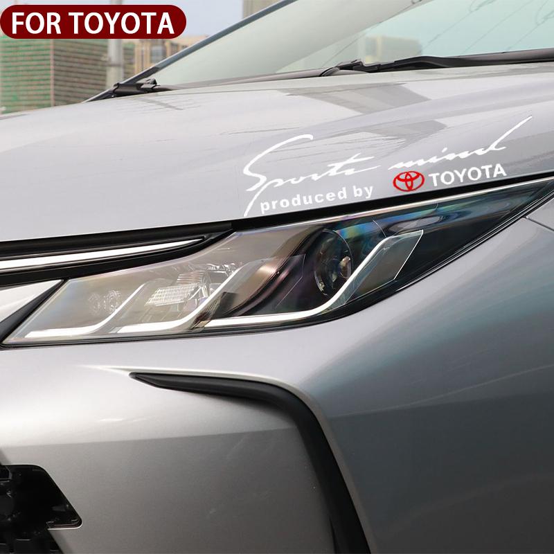 1Pcs Sport Design Car Front Head Light Eyebrow 3D Sticker Emblem For Toyota TRD Camry RAV4 MGHJCF Land Corolla Levin Yaris Aygo Hilux