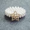 Meier Pearl elastic thin belt rhinestone inlaid women's decorative elastic thin waist chain