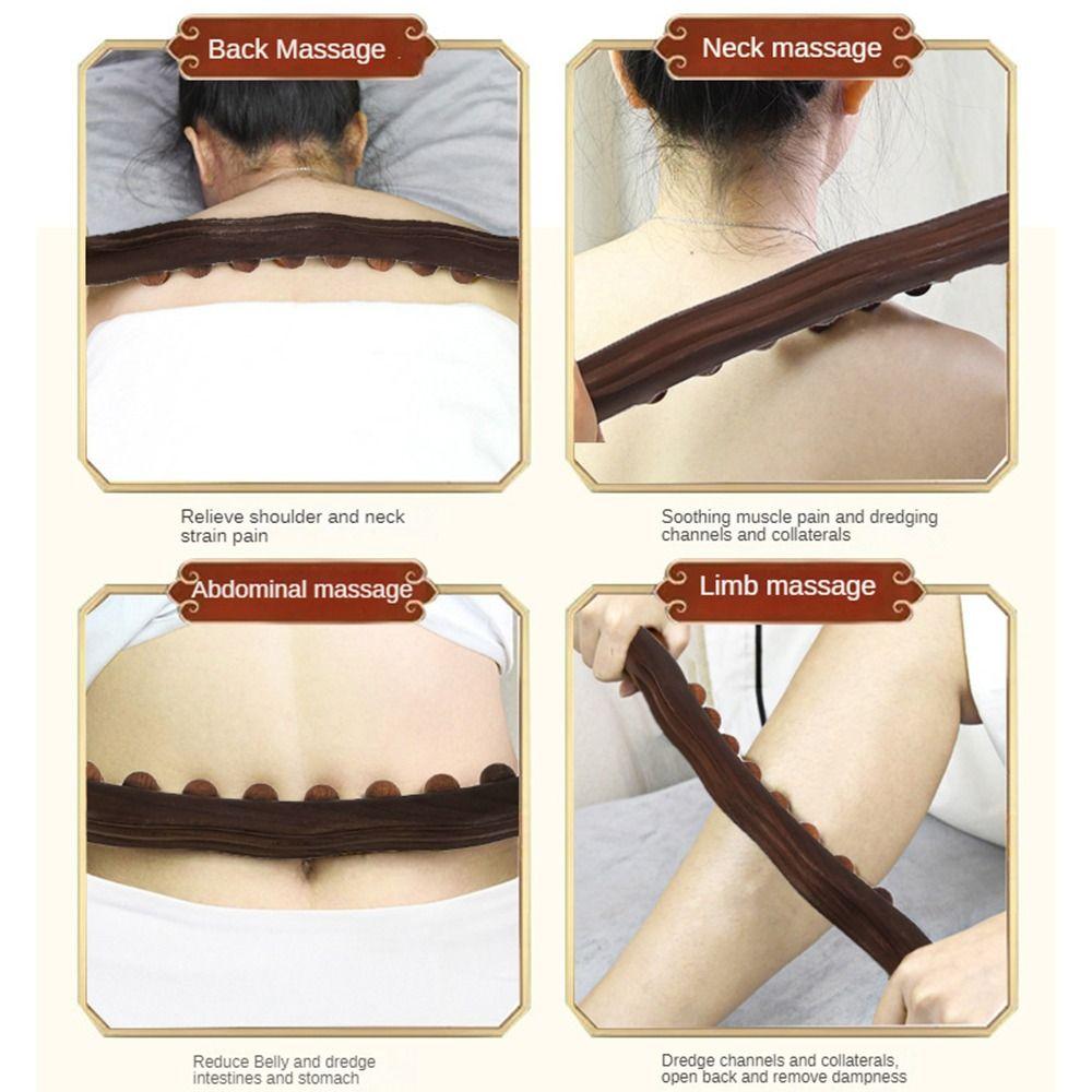 8/20/31 Beads Household Gua Sha Massage Stick Wooden Body Massager  Lymphatic Drainage Tools