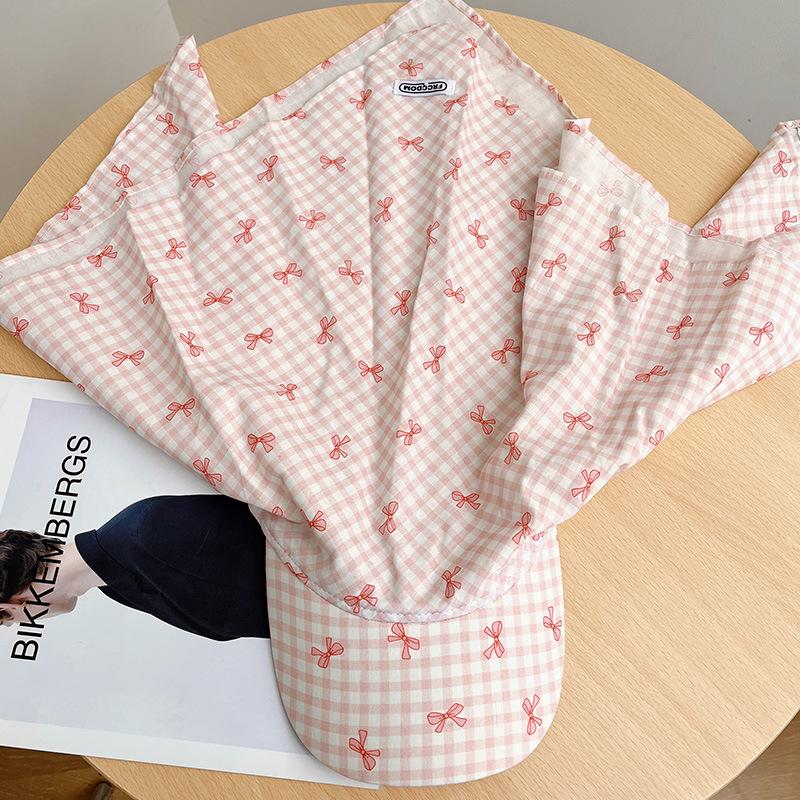 Korean Version, Color Blocked Quick Drying Headscarf, Duck Tongue Hat, Summer Sun Protection, Neck and Face Protection, Sun Headscarf, Headgear