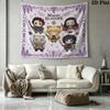 Demon Slayer Kimetsu No Yaiba Wall Tapestry Aesthetic Wall Hanging Printed Fabric Blanket Decorative Tapestries for Bedroom Living Room Home Decor