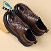 Men's Shoes 2025 Autumn First Layer Cowhide Lace-up British Men's Business Dress Leather Shoes Leather Shoes
