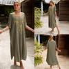 Embroidered Loose Women's Long Dress, Beach Dress, Sun Protection Cover Shirt