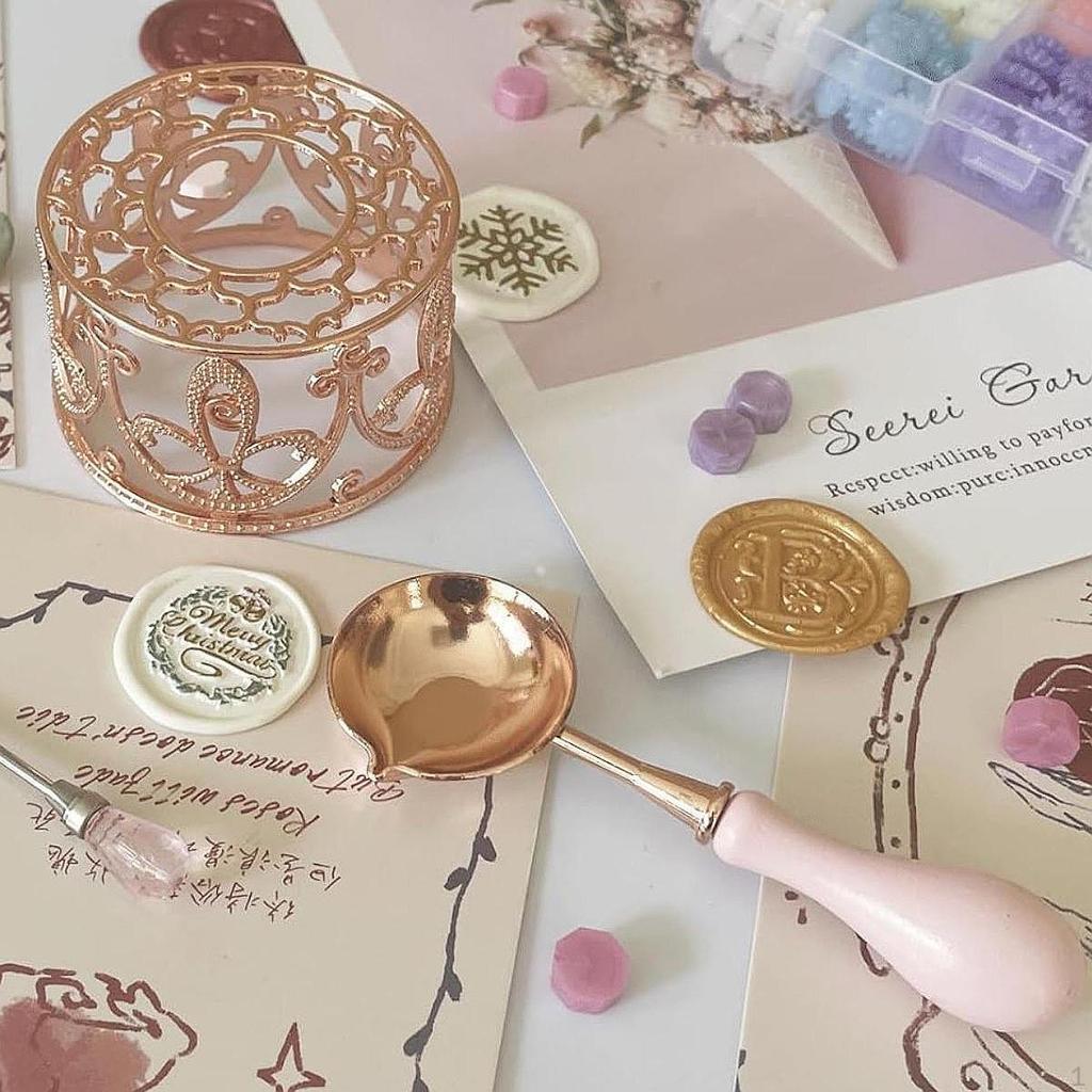 Wax Seal Kit Metal Warmer Crafts Spoon Furnace Stamp for